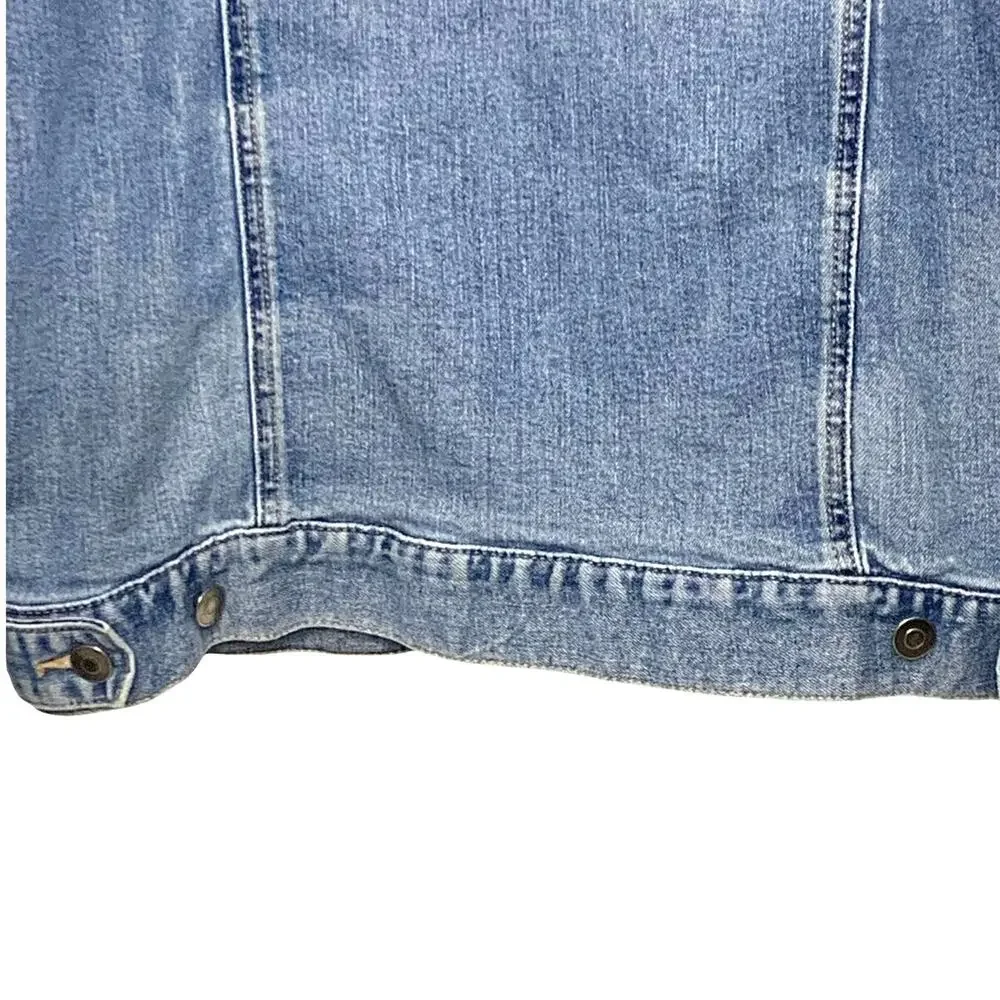 Vintage George Denim Trucker Jean Jacket 42-44 Blue Mens Button Front Work